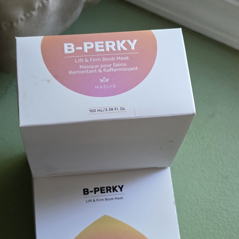 THREE Jars MAELYS B-PERKY Lift & Firm Boob Mask for $50 White and Pink